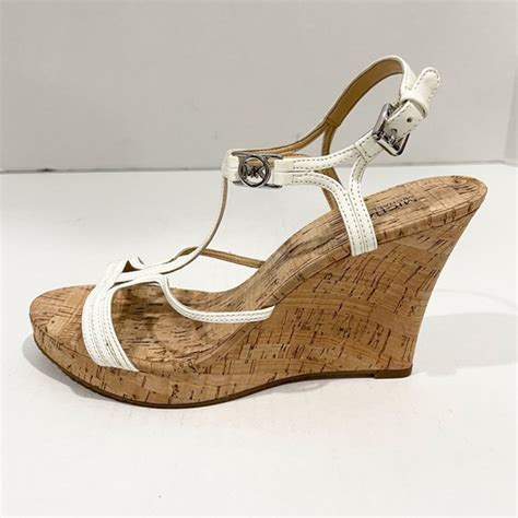 michael kors cicely cork wedges height|Cary Leather Wedge Sandal .